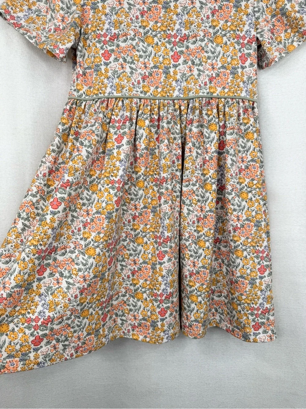 Grace & James Kids Girls Dress Size 7 Multicolor Floral Fit & Flare Knee